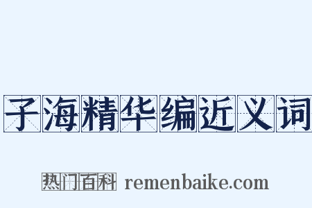 子海精华编近义词是什么意思的图片